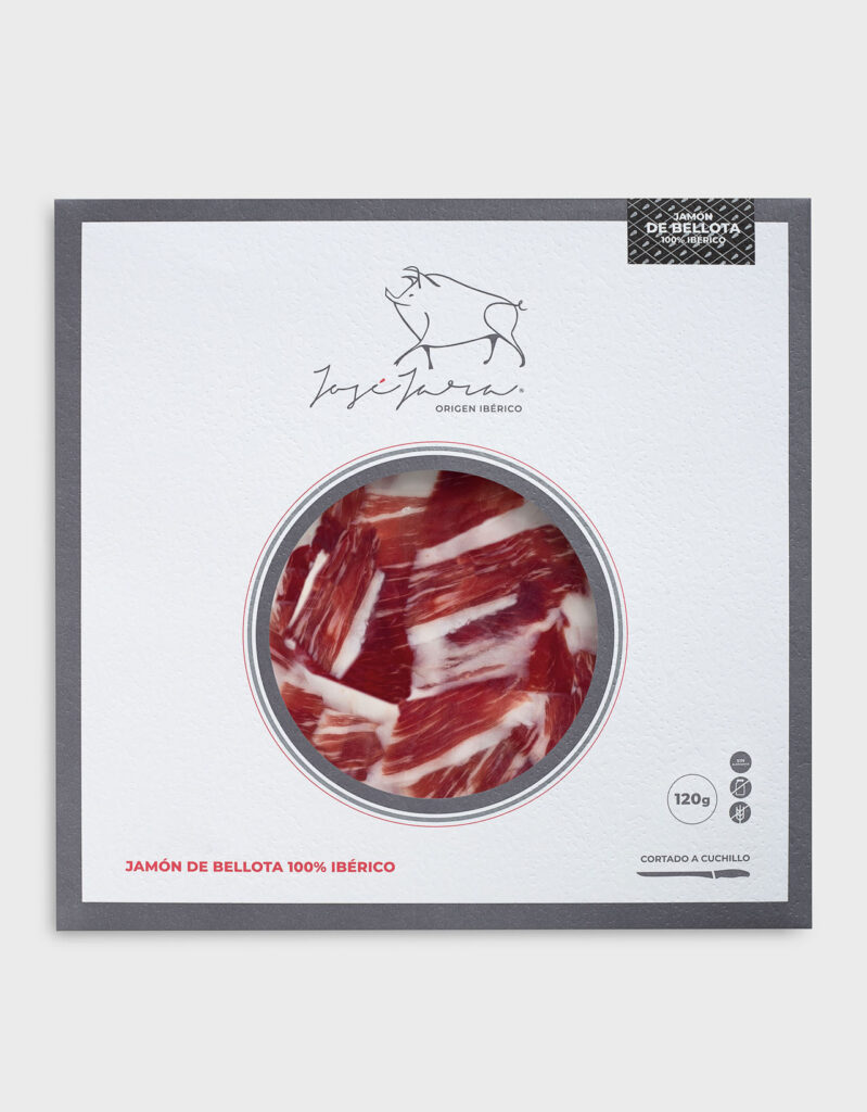 JOSÉ JARA Jamón bellota 100 Ibérico Sobre 120g